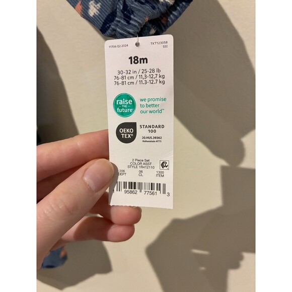 NWT Carter's Just One You Blue Floral Dress with Diaper Cover - 18M - Picture 4 of 4